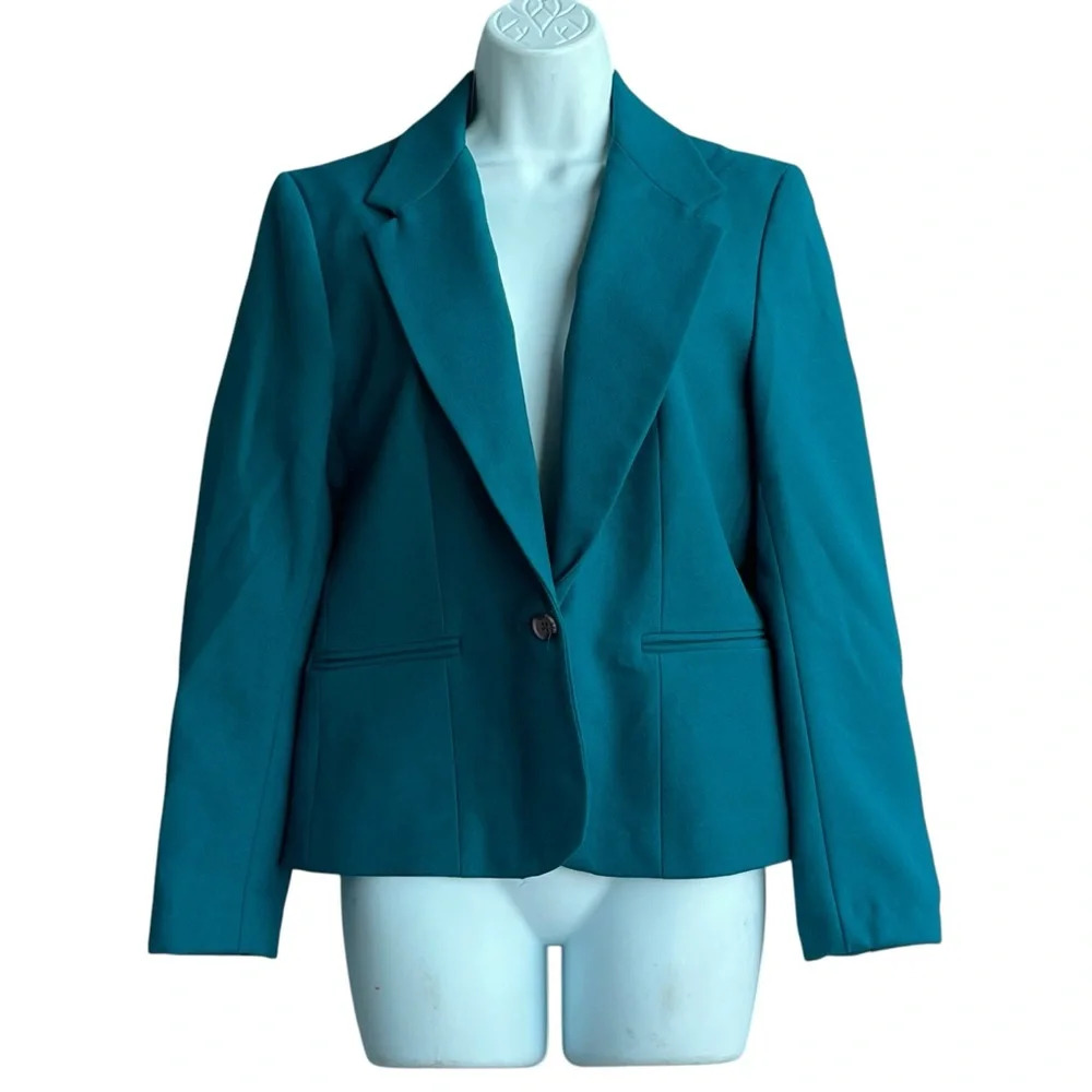 Vintage CAMBRIDGE Jack Winter Blazer Size 10 Formal Single Breasted Jacket Teal